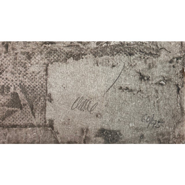 1970s Antoni Clavé (Spanish, 1913–2005) Float-Mounted Textured Abstract Etching 60/75 For Sale - Image 9 of 14