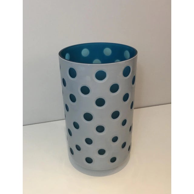 Design Overlay Glass Vase, Italy, circa 1970 For Sale - Image 4 of 13