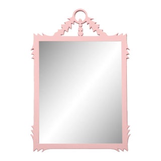 Fleur Home Garden District Lafitte Rectangle Mirror in Authentic Pink, 29x51 For Sale