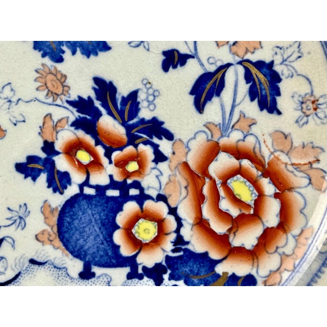 Antique Mason's Ironstone Serving Dish, Imari Chinoiserie, 22k Gold Gilded England 1891 For Sale - Image 11 of 12