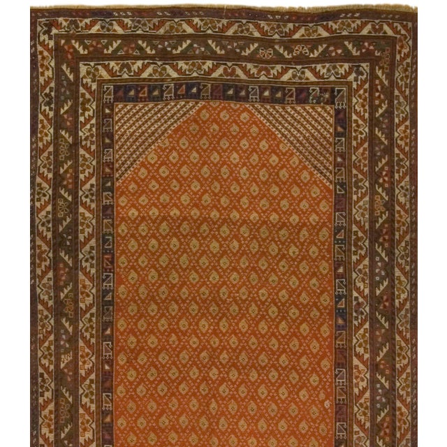 Red Antique Qashqa'i Rug 5' X 9'4 For Sale - Image 8 of 8