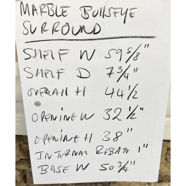 19th Century Carrara Marble Bullseye Fireplace Mantelpiece For Sale - Image 9 of 10