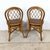 Late 20th Century Set of Four Vintage Rattan Dining Chairs , Diamond Lattice Hoop Backs For Sale - Image 5 of 12