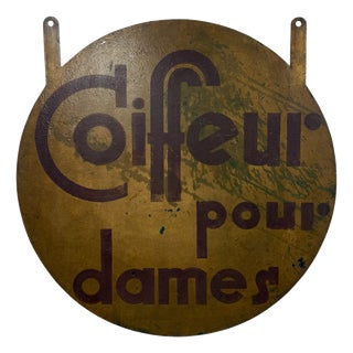 Vintage Double-Sided Shop Sign, 1920s For Sale