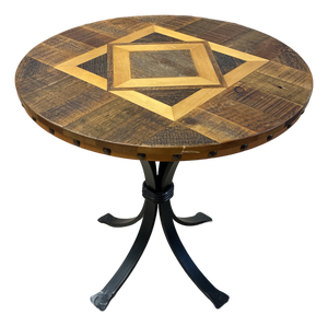 Late 20th Century Western Heritage Ghostwood and Wrought Iron Saloon Side Table