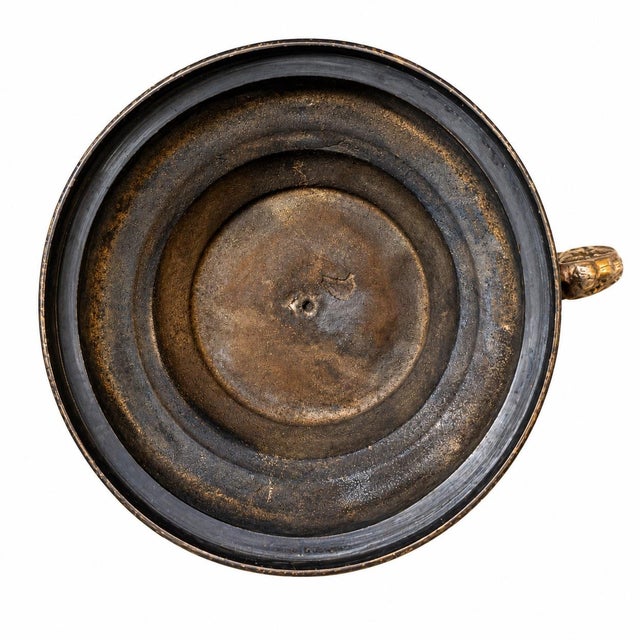 Metal Vintage Neoclassical Ram Head Pedestal Incense Burner / Censer For Sale - Image 7 of 7