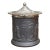 Wedgwood Black Basalt Covered Jar With Silver-Plated Lid For Sale