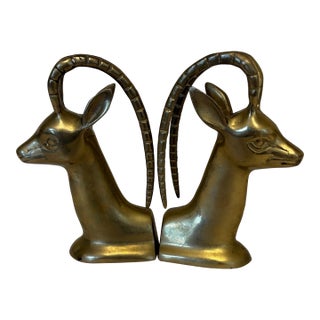Mid 20th Century Modern Gazelle Bookends - A Pair For Sale