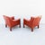 Vintage Cassina Model 415 Cab Lounge Chairs in Terracotta Leather by Mario Bellini For Sale - Image 10 of 15