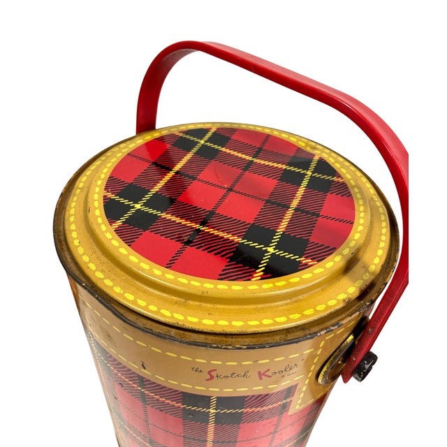 1950s 1950s Set of Three Tartan Metal Picnicware Pieces. For Sale - Image 5 of 7