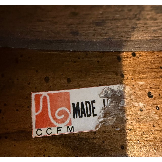 Mid 20th Century CCFM Mid-Century Modern Bentwood & Cane Martini Table For Sale - Image 16 of 16