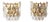 Hollywood Regency Lead Crystal and Gold Wall Lights, Palwa, 1970s, Set of 2 For Sale