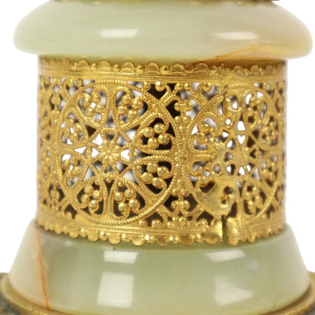 Vintage Table Lamp in Onyx, Marble and Brass, 1950s For Sale - Image 9 of 14