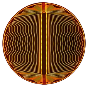 Thanks for the Planets Red Yellow Light Sculpture by Arnout Meijer