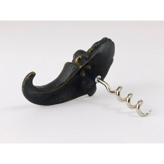 Dwarf Brass Cork Screw Bottle Opener by Walter Bosse for Herta Baller, Austria, 1950s For Sale - Image 4 of 5