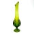 Green glass vase. This is a beautiful avocado green Viking Glass 6-petal "Swung Vase", made circa 1950. Height: 17" Width: 5"