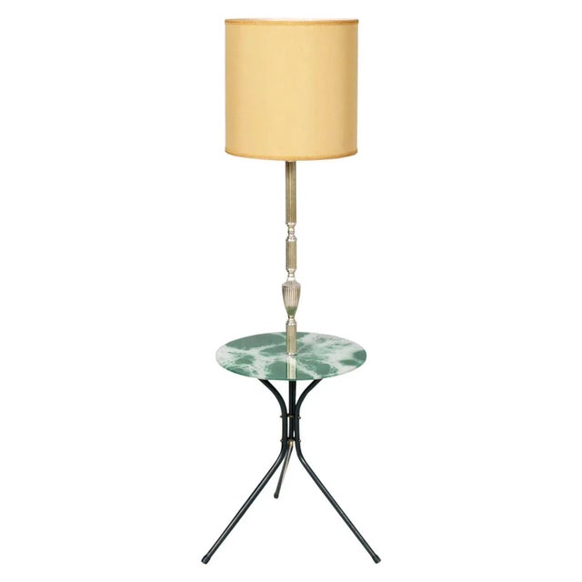 Art Deco Tripod Floor Lamp with Coffee Table For Sale - Image 8 of 8