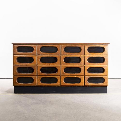 Small Oak Apothecary with 16 Drawers, 1930s For Sale - Image 3 of 10