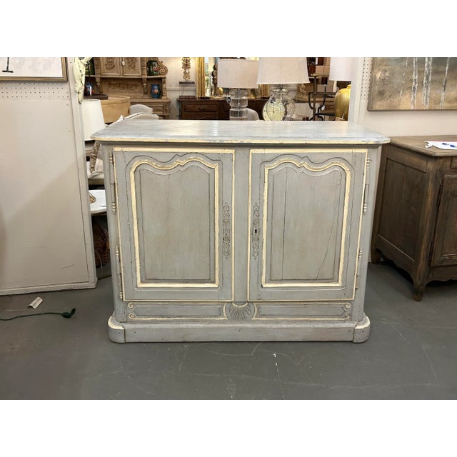 Wood 18th Century Louis XV French Painted Two Tone Server For Sale - Image 7 of 7