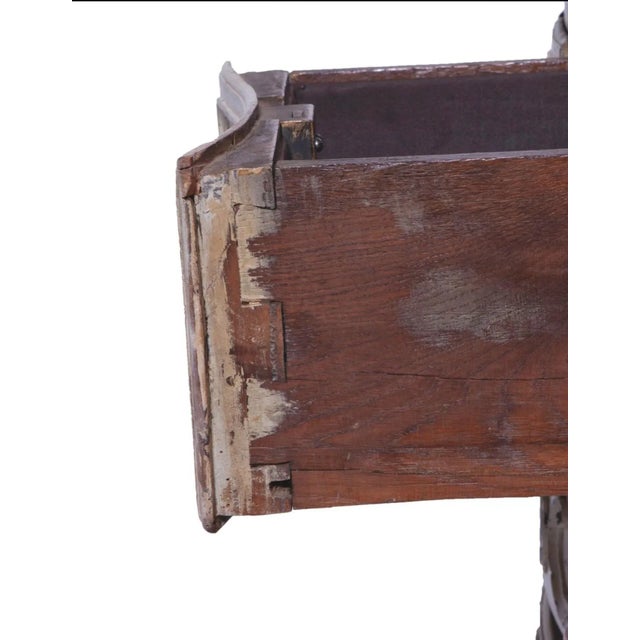 18th/19th Century French Provincial Louis XV Style Painted Serpentine Chest of Drawers Commode For Sale - Image 10 of 12