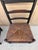 Pair of Antique Black Painted Shaker Ladder Back Chairs With Rush Seats For Sale - Image 10 of 18
