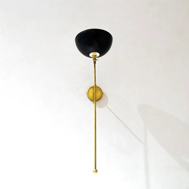 Italian Adjustable Wall Light in Brass For Sale - Image 5 of 9