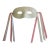 Vintage Ceramic Masquerade Mask With Pink Ribbons For Sale