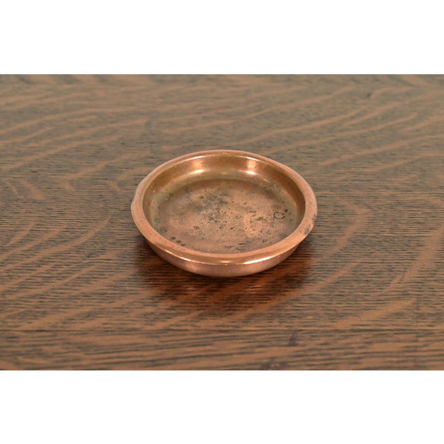 A gorgeous antique Arts & Crafts or Art Deco period bronze ashtray or catchall with insert Attributed to Heintz Art Metal...