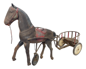 Vintage Metal Pedal Horse, 1940s