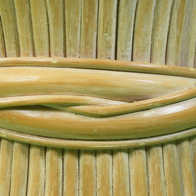 Hollywood Regency Vintage McGuire Wheat Sheaf Side Table For Sale - Image 3 of 3