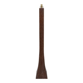 Vintage Tapered Wooden Floor Lamp For Sale
