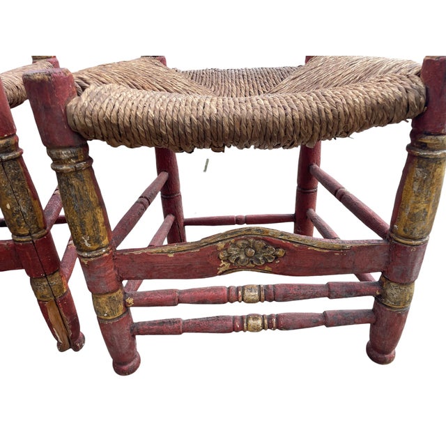 Polychrome Dining Chairs, 1950s, Set of 6 For Sale - Image 6 of 7