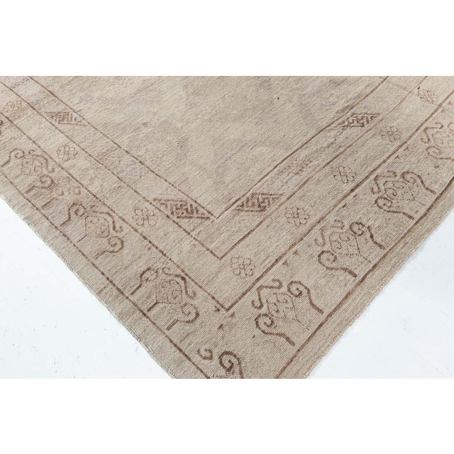 Textile Contemporary Botanic Khotan Handmade Wool Rug by Doris Leslie Blau For Sale - Image 7 of 7