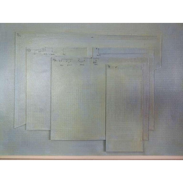 Collage and Painted mixed media artwork painting. Born 1930 in Chile, Golomb immigrated to Palestine in 1935. He later...