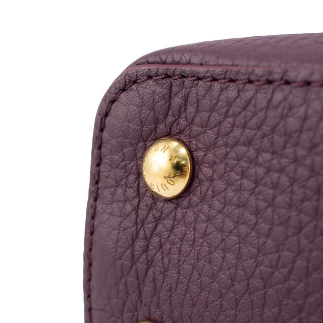 Louis Vuitton Capucines Mini Taurillon Leather Python Gold Hardware Tote Bag For Sale - Image 9 of 10