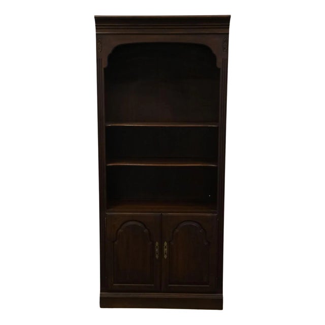 Ethan Allen Georgian Court Solid Cherry Traditional Style 34" Bookcase Wall Unit 11-9212 For Sale