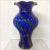 Mid-Century Modern Mid 20th Century Royal Blue & Malachite Swirl Glass Vase For Sale - Image 3 of 4