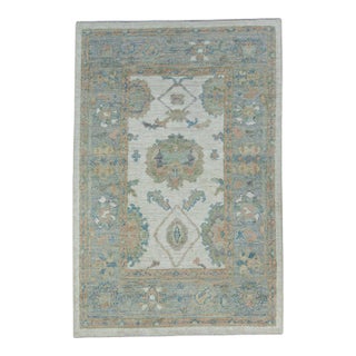 Turkish Oushak Rug 3'11" x 5'10" #17899 For Sale