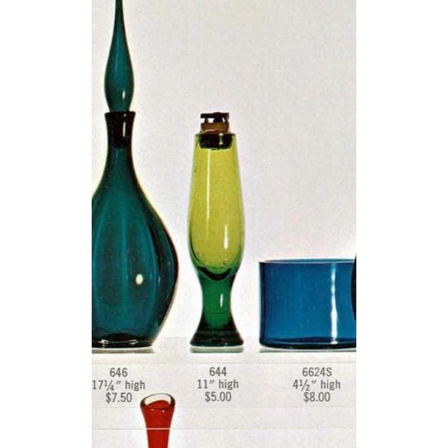 Mid Century Blenko Art Glass Lighter For Sale - Image 15 of 16