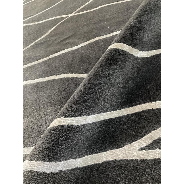 Modern Hand Knotted Borderless Modern Rug. 8'00" X 9'11" For Sale - Image 3 of 3