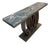 Amazonite Quartzite Top Console Table With Champagne Gold Interlocking Ring Base For Sale