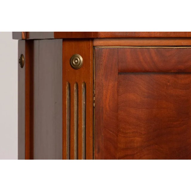 Louis XVI French Mahogany Veneer Cabinet with Brass Inlays, 1790s For Sale - Image 14 of 17