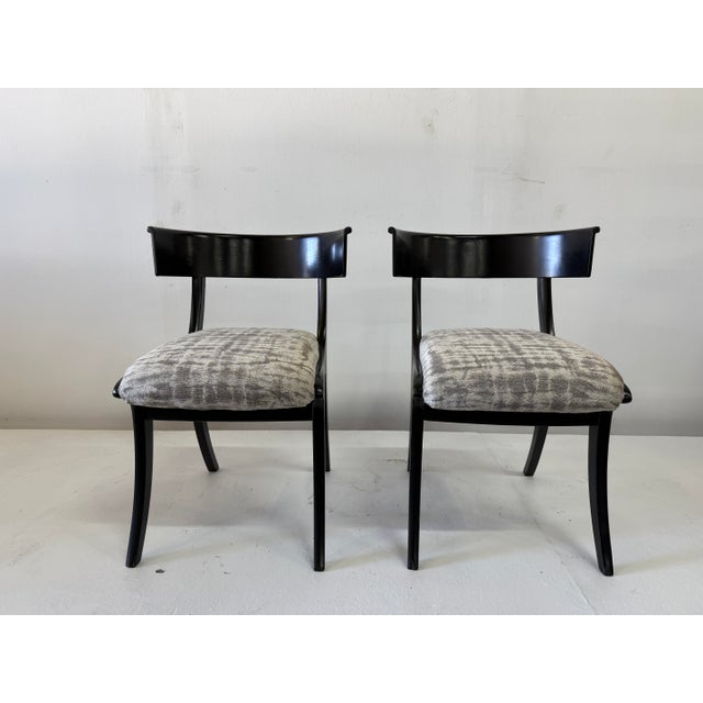 Vintage Pair of Klismos Wood Chairs For Sale - Image 9 of 11