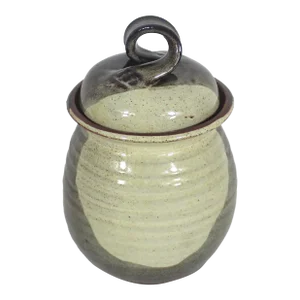 Vintage Covered Studio Pottery Canister With Lid