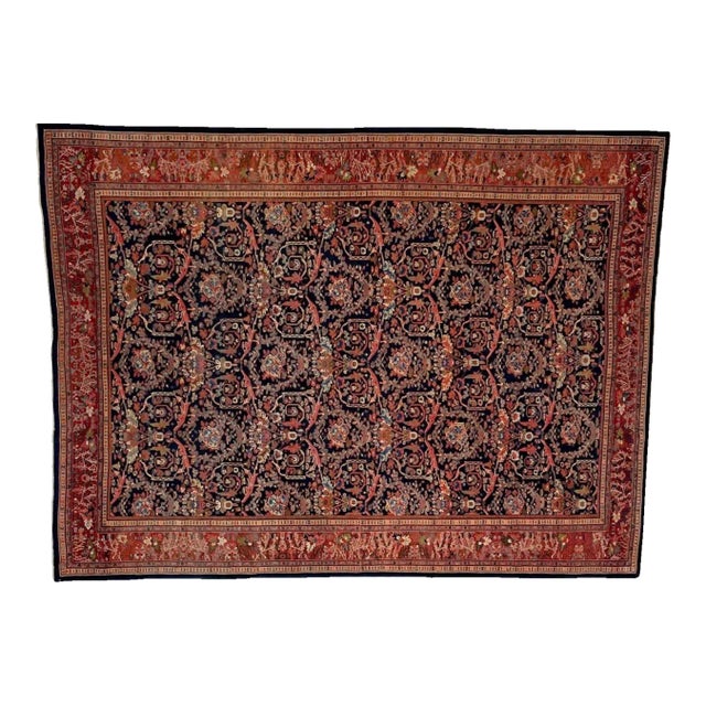 1900s Antique Persian Sultanabad Rug, 10'1" X 13'3" For Sale