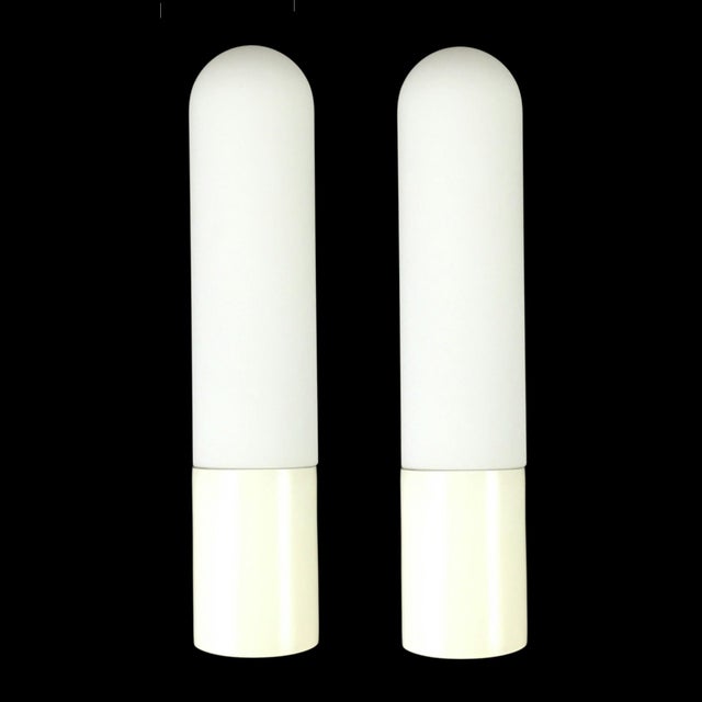 Mid-Century Modern Opaline Glass Wall Lamps from Limburg, Germany, 1970s, Set of 2 For Sale - Image 9 of 9