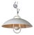 Modern Moon Dome Metal Pendant Lamp attributed to Elio Martinelli for Martinelli Luce, 1980 For Sale