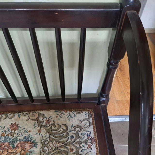 Chestnut 1950s Mid Centuury Wood Bench For Sale - Image 8 of 11