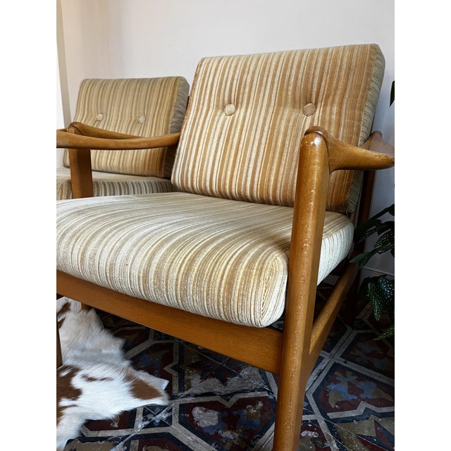 Wood Vintage Lounge Chairs by Walter Knoll for Walter Knoll, 1960s, Set of 2 For Sale - Image 7 of 16