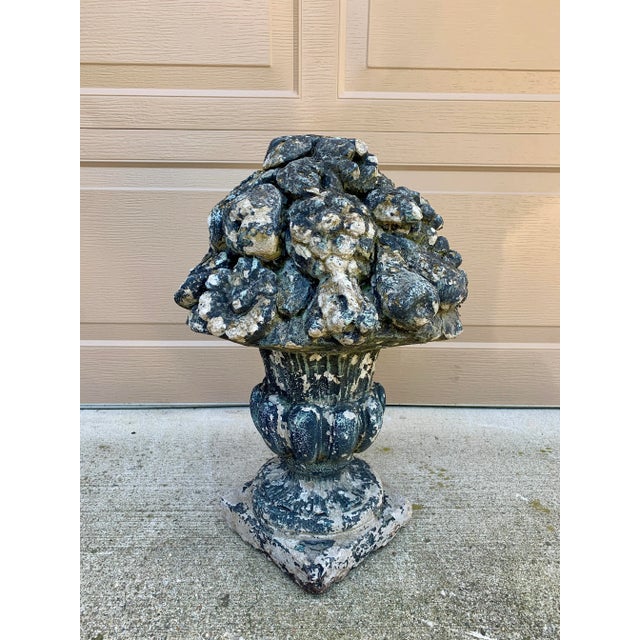 Early 20th Century Neoclassical Cast Stone Fruit-Filled Urn For Sale In South Bend - Image 6 of 10